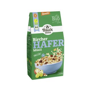 Bauck Mühle Hafer Müsli Bircher glutenfrei , Demeter 425g