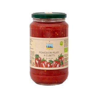 Terra Verde Pomodori Pelati a Cubetti, EU Bio 520g