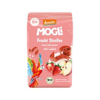 Mogli Fruchtstreifen Erdbeere mit Chia, Demeter 25g