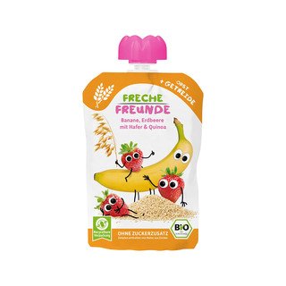 Freche Freunde Quetschmus Banane, Erdbeere mit Hafer & Quinoa, EU Bio 100ml