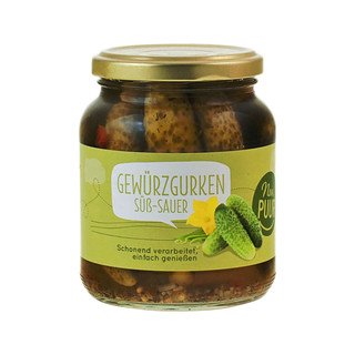 Nur Puur Gewürzgurken, süss-sauer, EU Bio 350ml