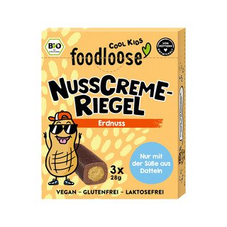 Foodloose Nusscreme-Riegel Erdnuss, EU Bio 28g