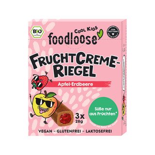 Foodloose Fruchtcreme-Riegel Apfel-Erdbeere x, EU Bio 28g