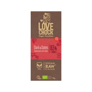 lovechock Dark & Dates 83% Schokolade, EU Bio 70g