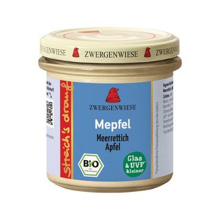 Zwergenwiese streich's drauf Mepfel, Brotaufstrich Meerrettich-Apfel, EU Bio 135g
