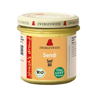 Zwergenwiese streich's drauf Sendi, Brotaufstrich Senf Dill, EU Bio 135ml