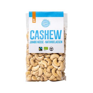 Pakka Cashew ungeröstet, nature, EU Bio/FLO-Fairtrade 450g
