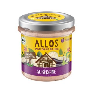 Allos Streichgenuss Aubergine, mit Aubergine, EU Bio 140g