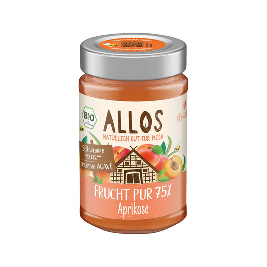 Allos Frucht Pur Aprikose Fruchtaufstrich, EU Bio 200g