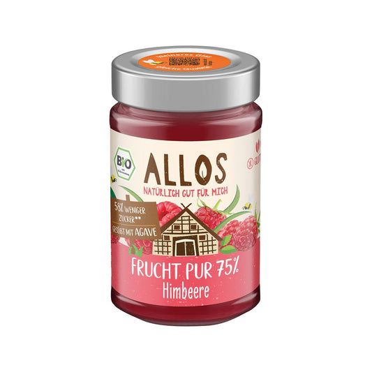 Allos Frucht Pur Himbeer Fruchtaufstrich, EU Bio 200g
