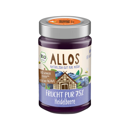 Allos Frucht Pur Heidelbeer Fruchtaufstrich, EU Bio 200g