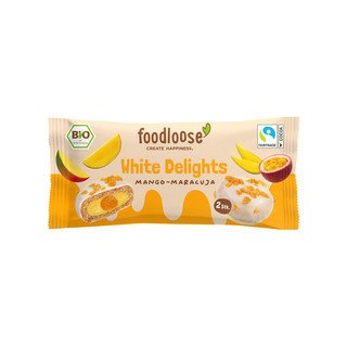 FOODLOOSE White Delights-Dattelkugel Mango-Maracuja, EU Bio 2 x 20 g