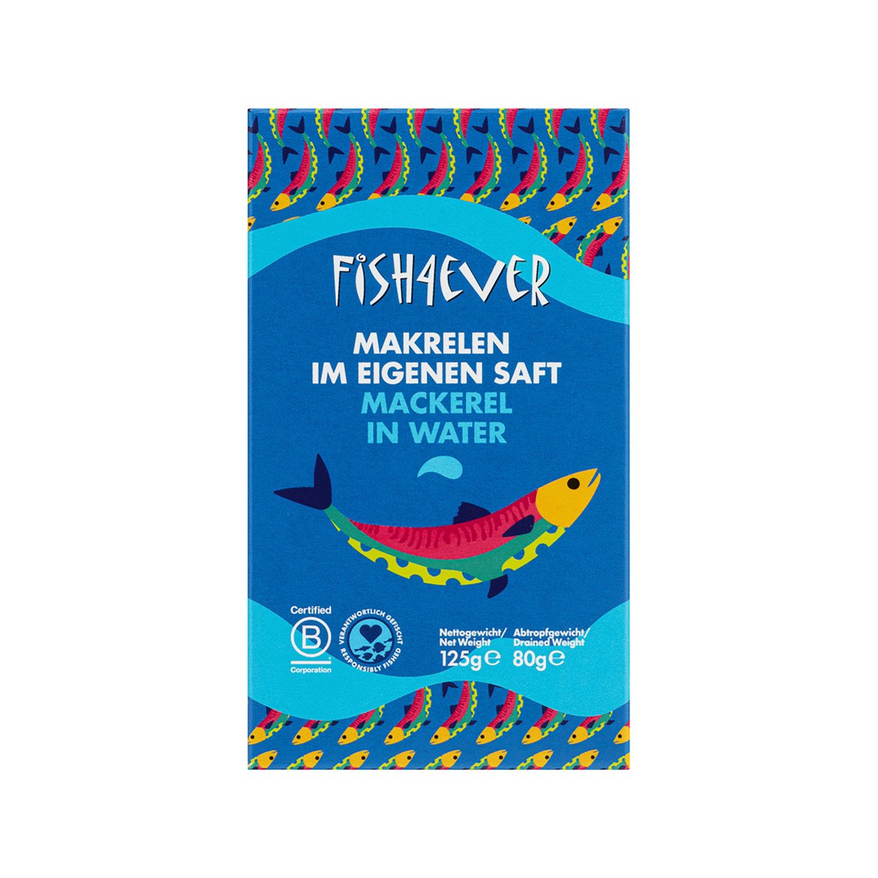 Fish4Ever Makrelenfilets naturell, Wildfang/-sammlung 125ml