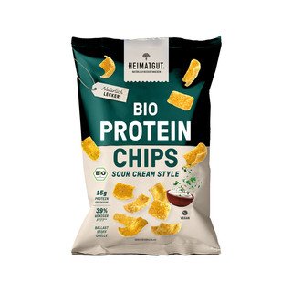 HEIMATGUT Protein Chips Sour Cream Style, EU Bio 63 g