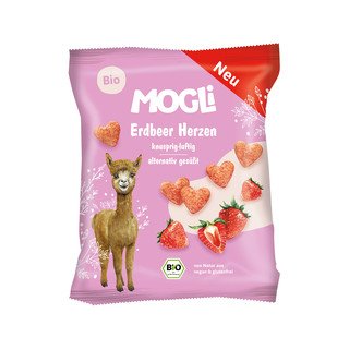 MOGLI Erdbeer Herzen, EU Bio 30 g