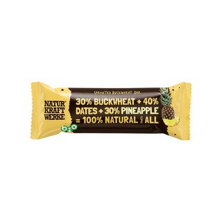 NATURKRAFTWERKE Riegel mit Buchweizen & Ananas, EU Bio 35 g