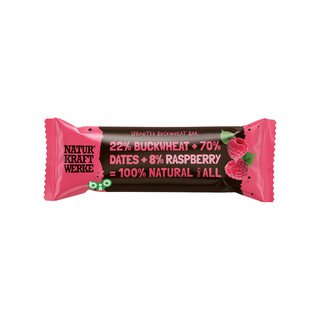 NATURKRAFTWERKE Riegel mit Buchweizen & Himbeere, EU Bio 35 g