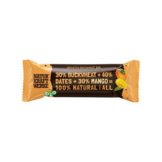 NATURKRAFTWERKE Riegel mit Buchweizen & Mango, EU Bio 35 g