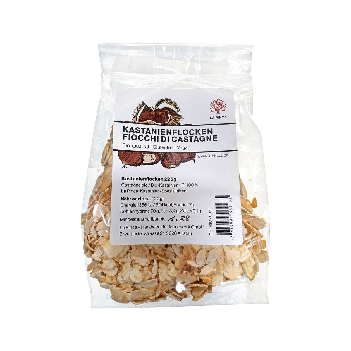 La Pinca Kastanienflocken, CH Bio 225g
