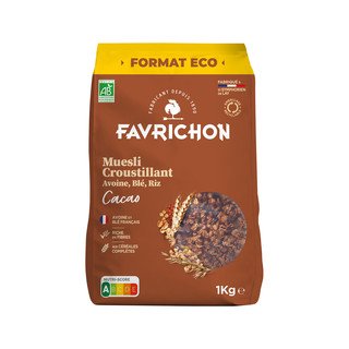 Favrichon Crunchy-Müsli Kakao, EU Bio 1kg