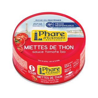 Phare d'Eckmühl Thunfisch in Bio-Tomatensauce, ohne Zertifizierung 160g