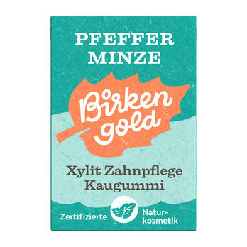 BIRKENGOLD Kaugummi Natur Zahnpflege Pfefferminze 20Stk