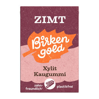 BIRKENGOLD Xylit Kaugummi Zimt Natur Kaumasse 28g
