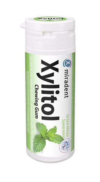 MIRADENT Xylitol Kaugummi Spearmint 30 Stk