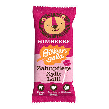 BIRKENGOLD Zahnpflege Xylit Lolli Himbeere 6g