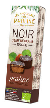 LES CHOCOLATS DE PAULINE Hazelnut Bites DarkChocolat 45g