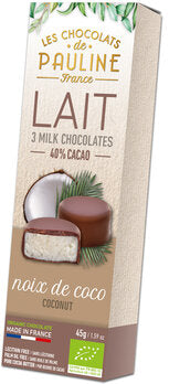 LES CHOCOLATS DE PAULINE Coconut Bites Milk Chocolate 45g