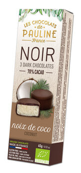 LES CHOCOLATS DE PAULINE Coconut Bites Dark Chocolate 45g