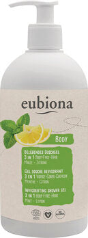 EUBIONA Belebendes Duschgel 3in1 Body-Face-Hair Minze–Zitrone 500ml