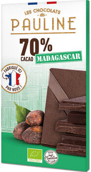 LES CHOCOLATS DE PAULINE Dark Chocolate 70% 80g