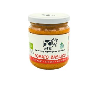 La vache qui regarde passer les trains Aufstrich mit Tomate & Basilikum, 180g
