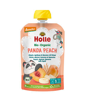 DrogerieMarkt24 - DrogerieMarkt24 HOLLE Pouchy Panda Peach demeter ab 8. Monat 100g - DrogerieMarkt24