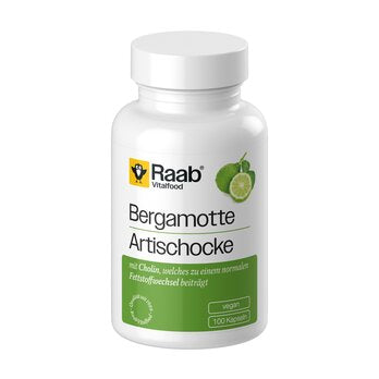 RAAB VITALFOOD Bergamotte-Artischocke mit Cholin Kapseln 100Stk