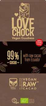 LOVECHOCK 99% Cacao Schokolade Lovechock 70g