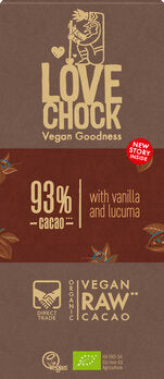 LOVECHOCK Vanilla & Lucuma 93% Kakao 70g
