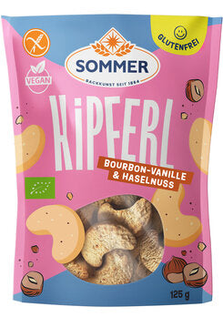 Sommer Vanille Kipferl Haselnuss glutenfrei, 125g