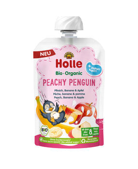 Holle Peachy Penguin Pfirsich & Banane & Apfel und Joghurt, 100g