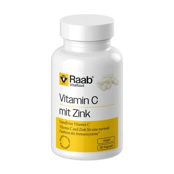Raab Vitalfood Vitamin C mit Zink Kapseln, 90Stk