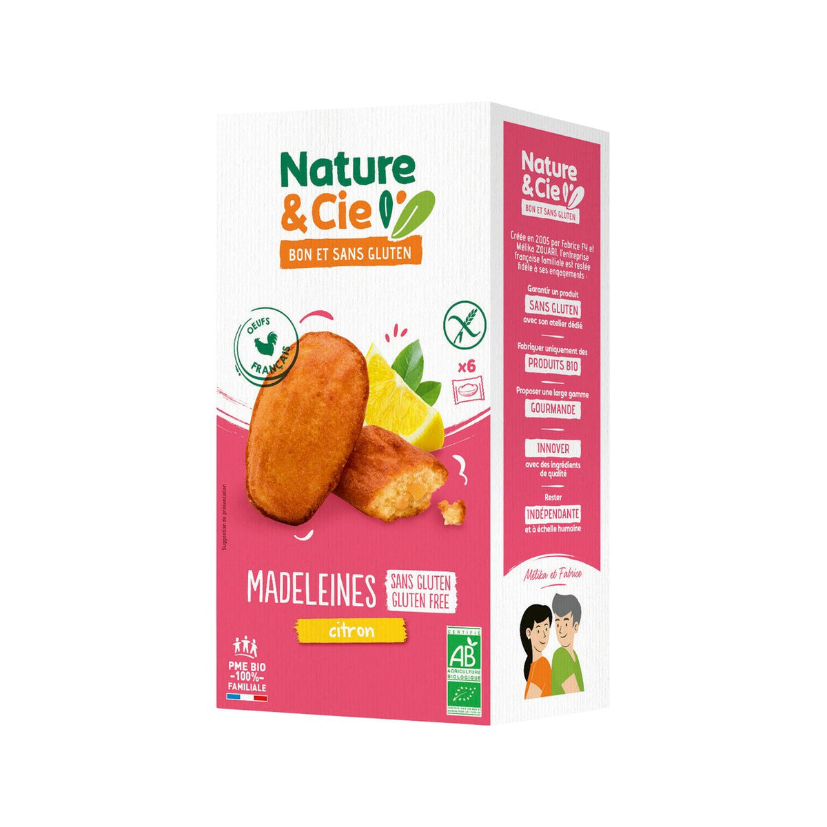Nature et Cie Madeleines Zitrone glutenfrei, EU Bio Pack 150 g