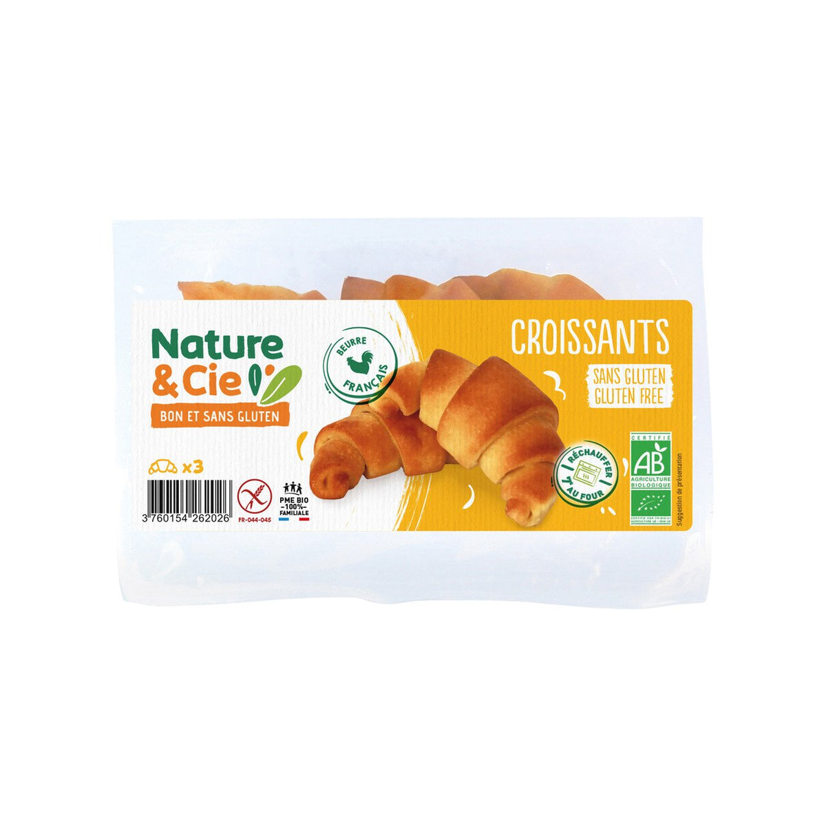 Nature et Cie Croissants 3 Stk glutenfrei, EU Bio Pack 150 g