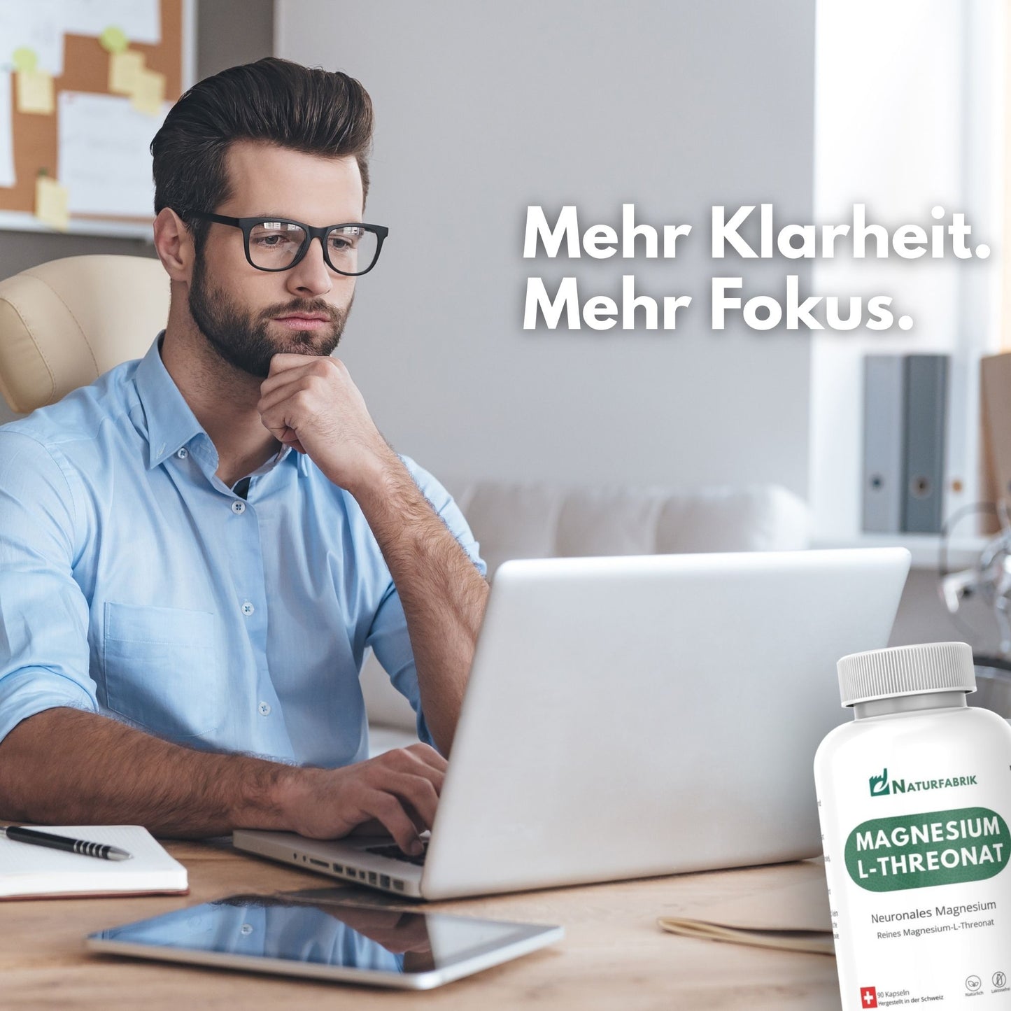 NATURFABRIK Magnesium-L-Threonat Kapseln 90 Stück (3er Bündel)