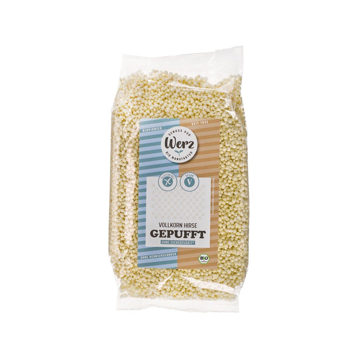 Werz Vollkorn-Hirse gepufft, glutenfrei, EU Bio Pack 125 g