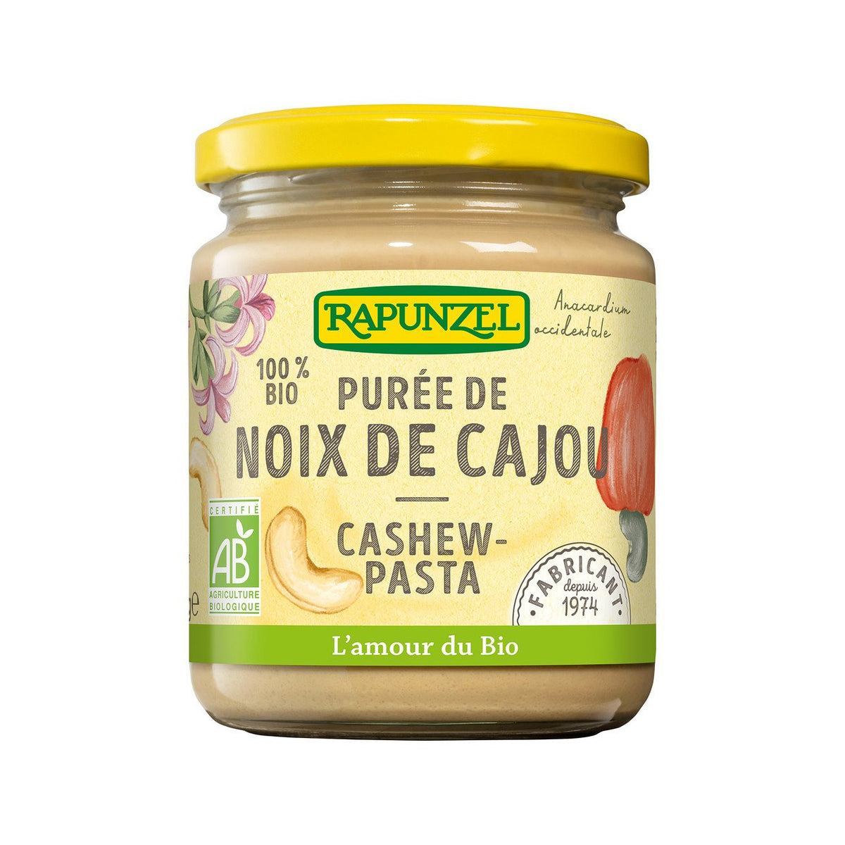 Rapunzel Purée de noix de cajou, EU Bio / Fairer Handel Glas 250 g