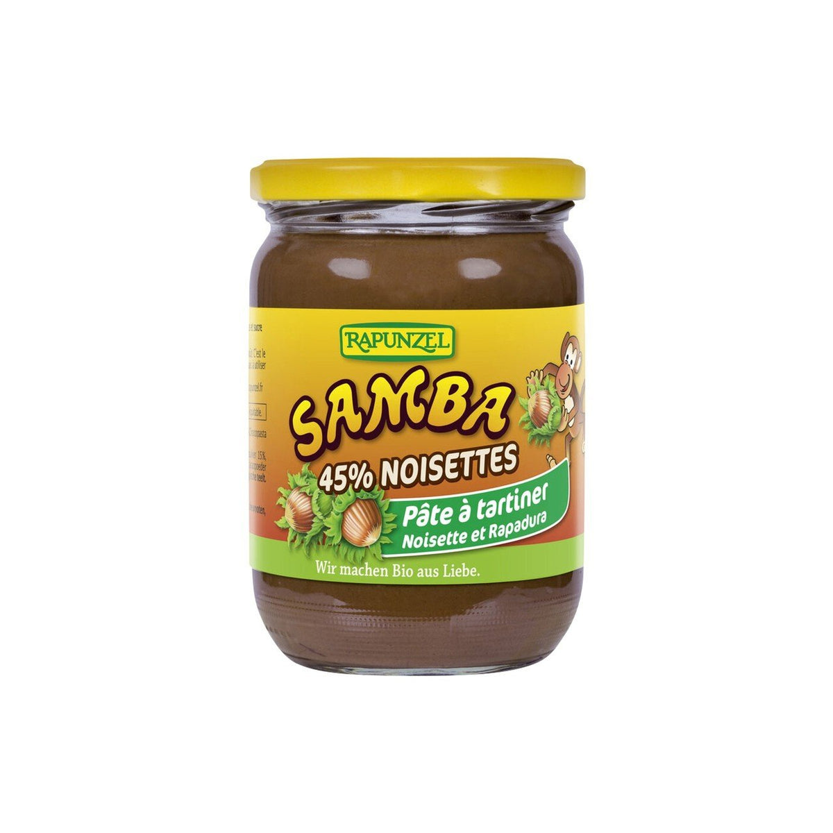 Rapunzel Pate à tartiner Samba Noisette, EU Bio Glas 500 g