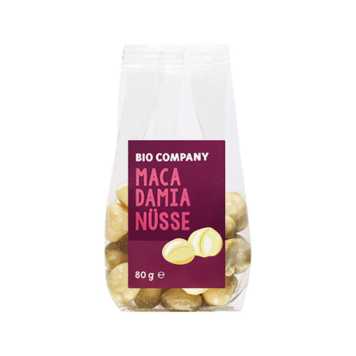 BIO COMPANY Macadamianüsse, EU Bio Beutel 80 g