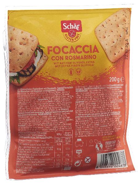 SCHÄRFocaccia mit Rosmarin glutenfrei 200 g